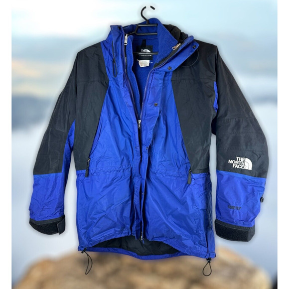 Vintage The North Face Gore Tex Hooded Coat 3-in-1 Zip Anorak Parka Men's Large - Picture 16 of 16
